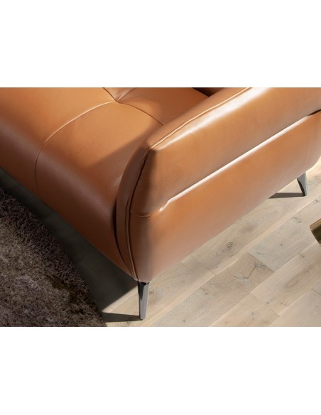 Sofá Chester 2 plazas piel marrón