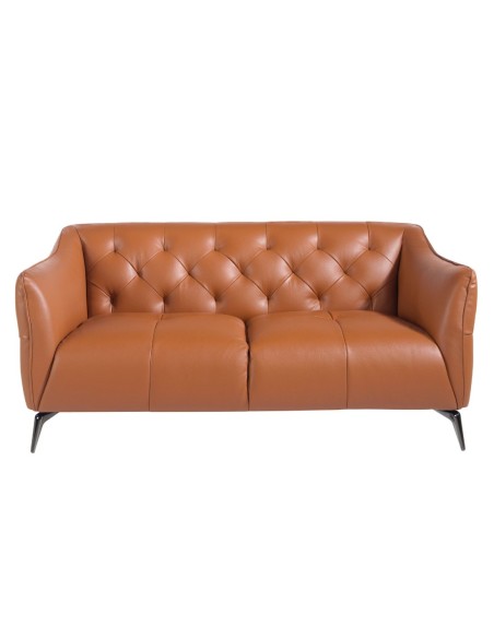 Sofá Chester 2 plazas piel marrón