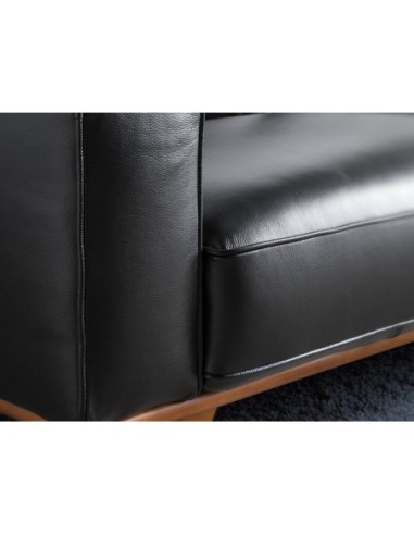 Sofá Chester 2 plazas piel negro