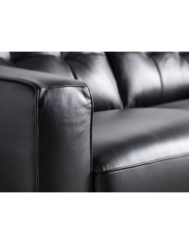 Sofá Chester 2 plazas piel negro
