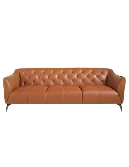 Sofá Chester 3 plazas piel marrón