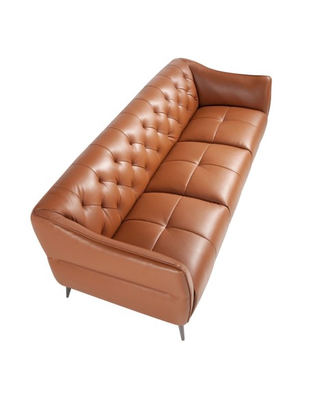 Sofá Chester 3 plazas piel marrón