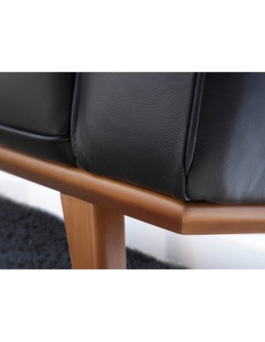 Sofá Chester 3 plazas piel negro