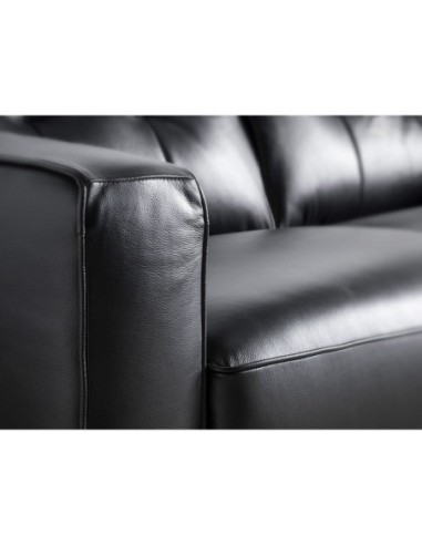 Sofá Chester 3 plazas piel negro