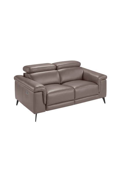 Sofá relax 2 plazas piel visón