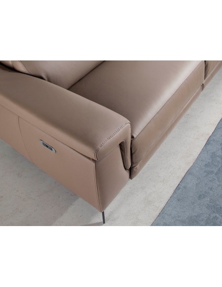 Sofá relax 2 plazas piel visón