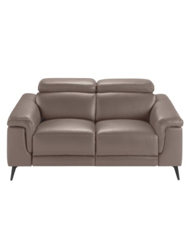 Sofá relax 2 plazas piel visón