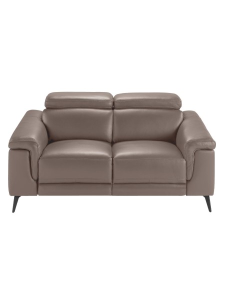 Sofá relax 2 plazas piel visón