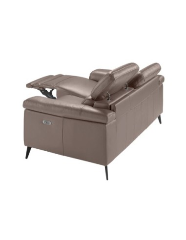 Sofá relax 2 plazas piel visón