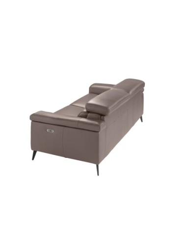 Sofá relax 3 plazas piel visón