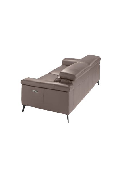 Sofá relax 3 plazas piel visón