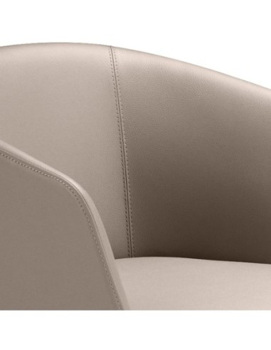 Taburete polipiel gris taupe