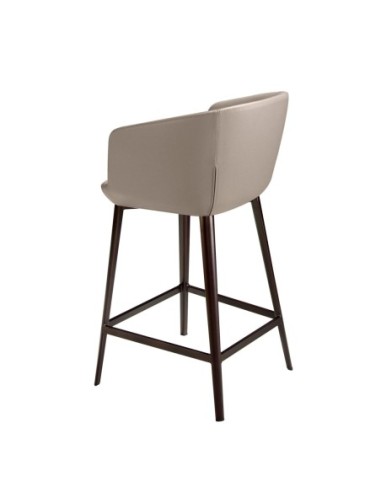 Taburete polipiel gris taupe