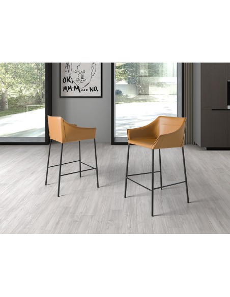 Taburete polipiel marrón