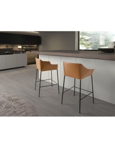 Taburete polipiel marrón