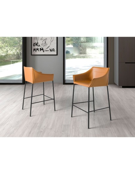 Taburete polipiel marrón