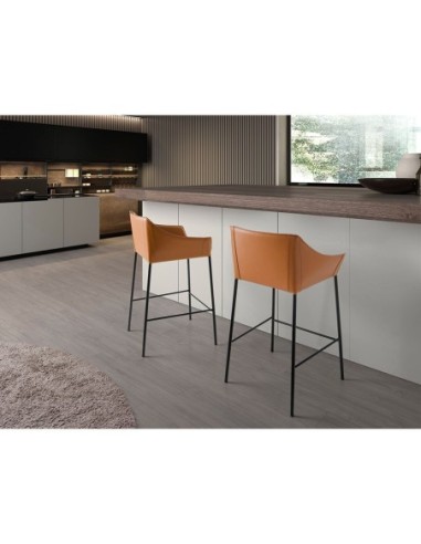 Taburete polipiel marrón