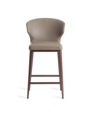 Taburete polipiel visón oscuro