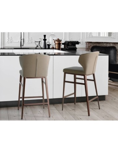 Taburete polipiel visón oscuro