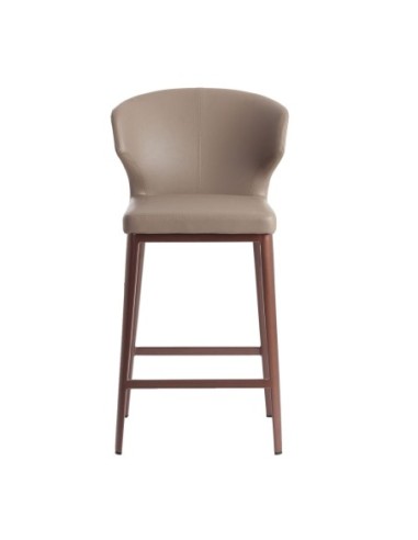 Taburete polipiel visón oscuro