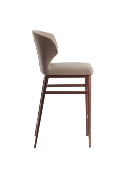 Taburete polipiel visón oscuro