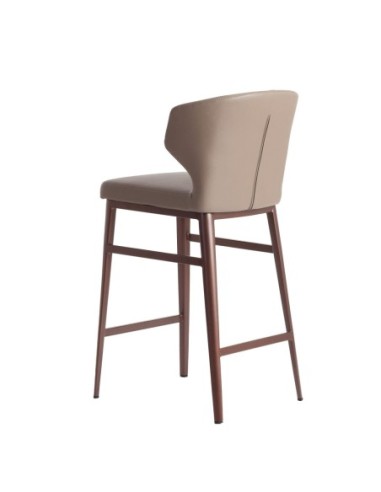 Taburete polipiel visón oscuro