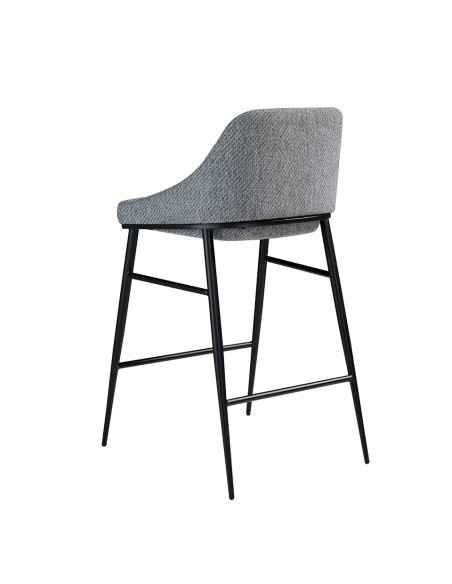 Taburete tela gris