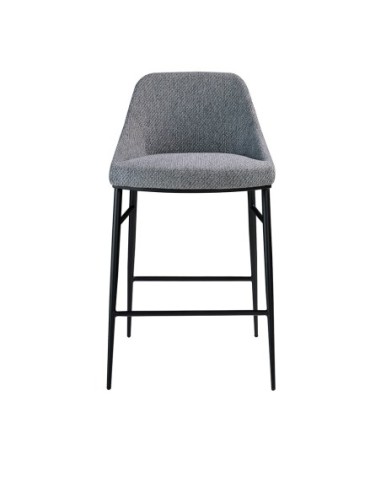 Taburete tela gris