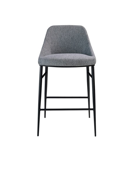Taburete tela gris