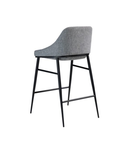 Taburete tela gris