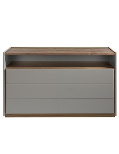 Cómoda madera gris y nogal