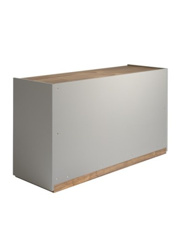 Cómoda madera gris y nogal