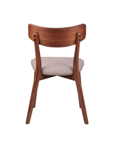 Silla moderna en roble o nogal tapizada en...