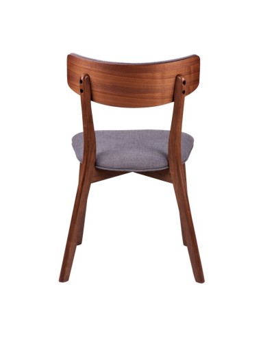 Silla moderna en roble o nogal tapizada en...