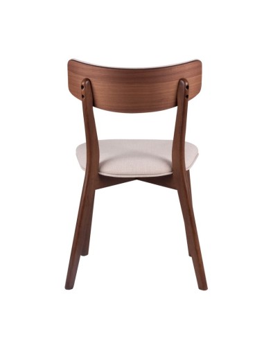 Silla moderna en roble o nogal tapizada en...