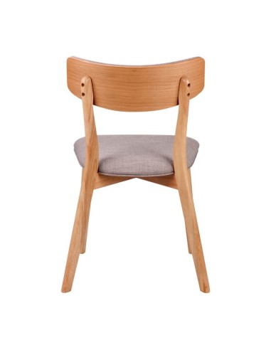 Silla moderna en roble o nogal tapizada en...