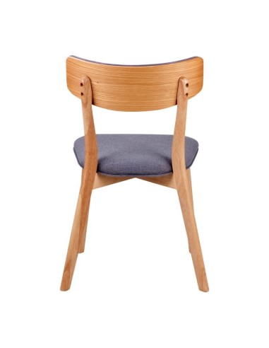 Silla moderna en roble o nogal tapizada en...