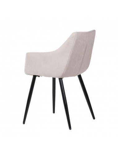 Sillón de comedor tapizado en color mostaza,...