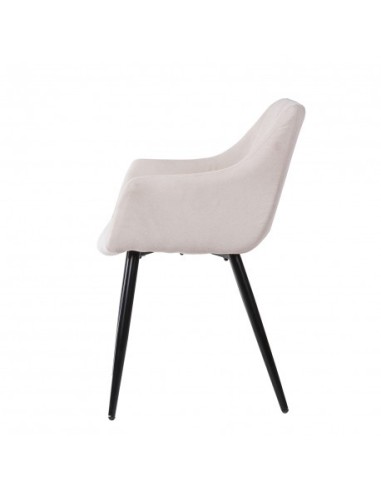 Sillón de comedor tapizado en color mostaza,...