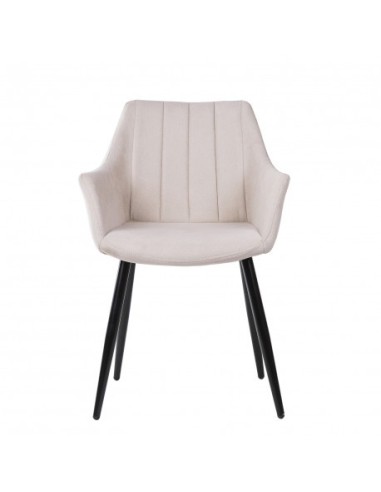 Sillón de comedor tapizado en color mostaza,...