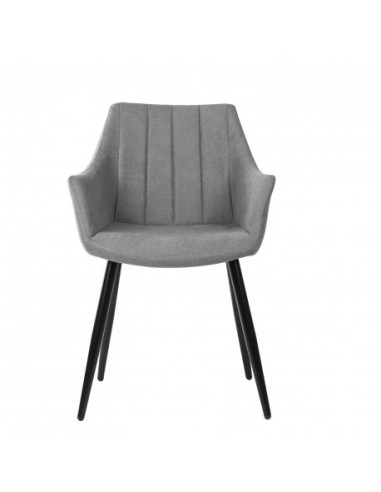 Sillón de comedor tapizado en color mostaza,...