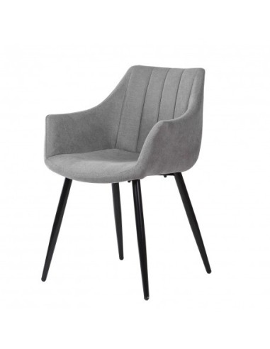 Sillón de comedor tapizado en color mostaza,...