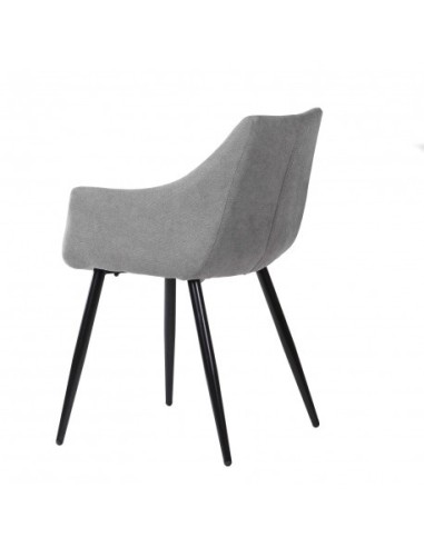 Sillón de comedor tapizado en color mostaza,...