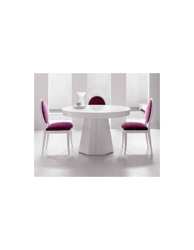 Mesa de comedor de madera redonda y con dos...