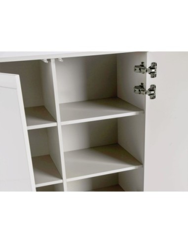 Aparador alto madera beige y nogal