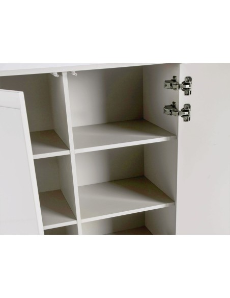 Aparador alto madera beige y nogal