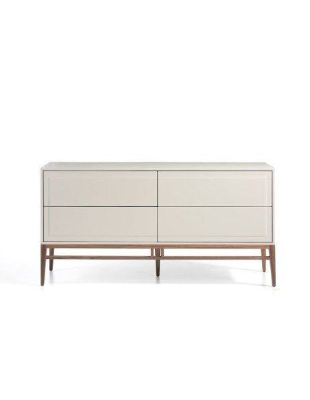 Aparador madera beige y nogal