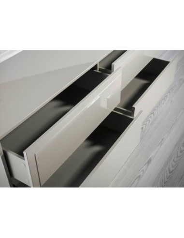 Aparador madera beige y nogal