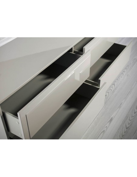 Aparador madera beige y nogal