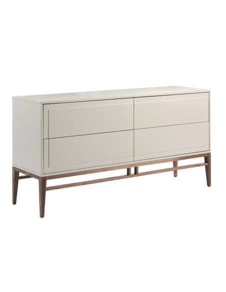 Aparador madera beige y nogal